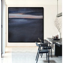 Large Abstract Painting Canvas Art Landscape Painting On Canvas Acrylic Painting Wall Art By Dao. Black White Grey Orange