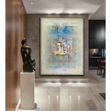 Large Abstract canvas art, Acrylic Colorful Art, Urban Industrial Art, Large Art on Canvas, Dining Room Wall Art, Original Oil Contemporary Art, Wall art