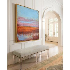 Large Abstract Landscape Oil Painting, Canvas Art. Handmade by Jackson, blue, yellow, brown, orange, etc.