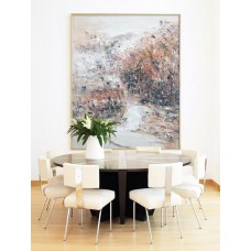 Original Abstract Landscape Painting, Canvas Art Handmade Oil Painting, One-of-a-kind, IN STOCK, 48"X64" - by Sambo.